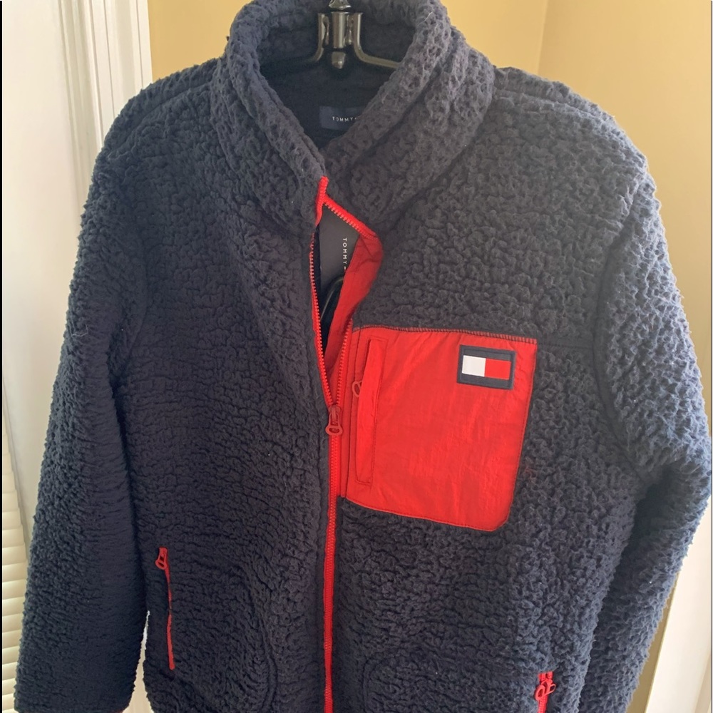 Tommy Hilfiger NWT fleece zip-front jacket